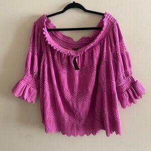 Lane Bryant Purple Women's Off Shoulder Top Size 22/24 NWT